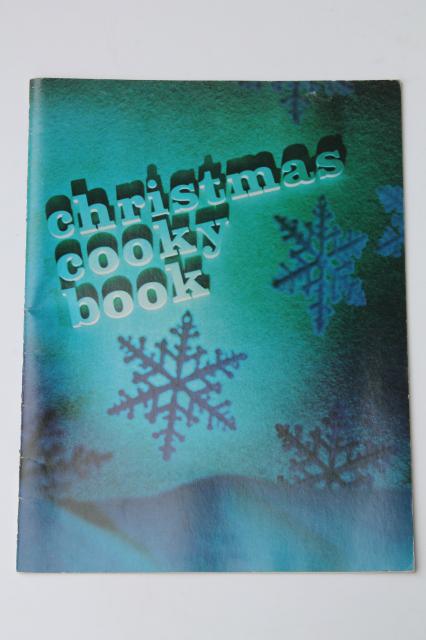 photo of retro vintage holiday cookbooks lot, 60s 70s 80s vintage Christmas cookies baking recipes #9