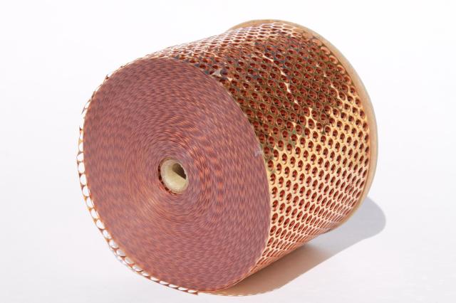 photo of retro vintage metallic gold & pink foil plastic trim craft ribbon holiday decor trims #2