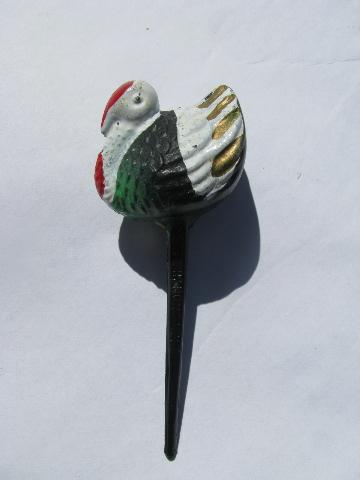 photo of retro vintage plastic Thanksgiving turkey cupcake picks toppers #2