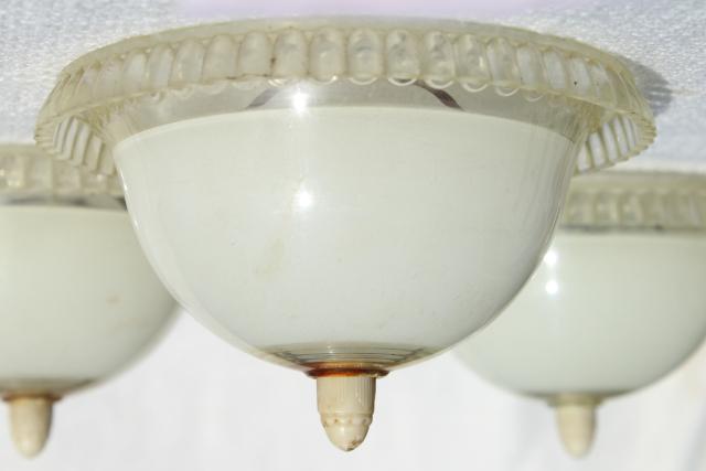 photo of retro vintage plastic clip on lamp shade, shades for single bulbs or flush mount ceiling light fixture #3