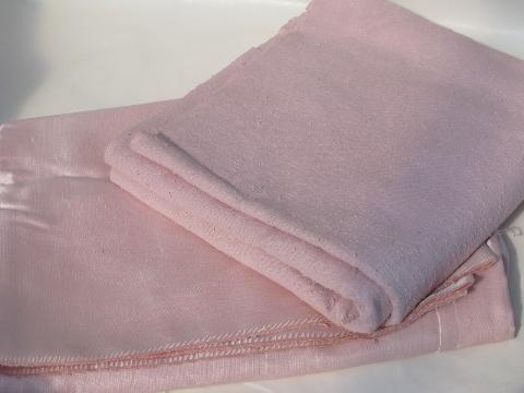 photo of retro vintage rose pink cotton barkcloth & curtains lining fabric #1