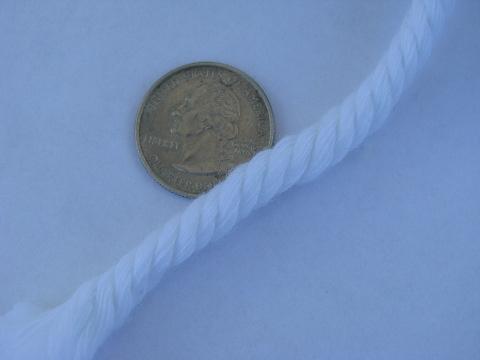 photo of retro vintage sewing trim, fat piping cord, nautical style white cotton rope #2