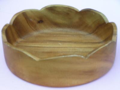 photo of retro vintage teak wood salad set for eight #2