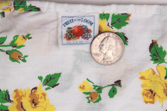 photo of retro vintage yellow roses print pillowcases & cotton duvet / comforter cover #3