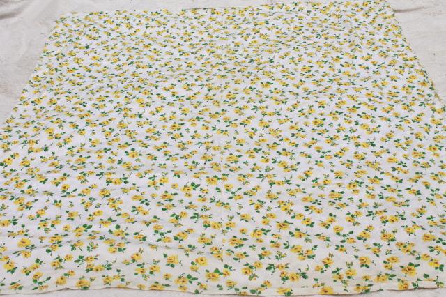 photo of retro vintage yellow roses print pillowcases & cotton duvet / comforter cover #6