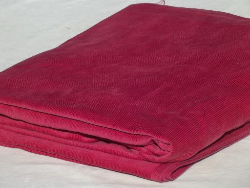 photo of rhubarb rose-red cotton corduroy, pincord cord  fabric 46w x 7 yards #2