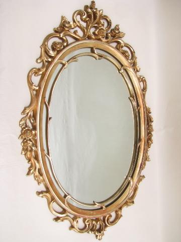 photo of rococo baroque gold frame, 60s french country style mirror #1