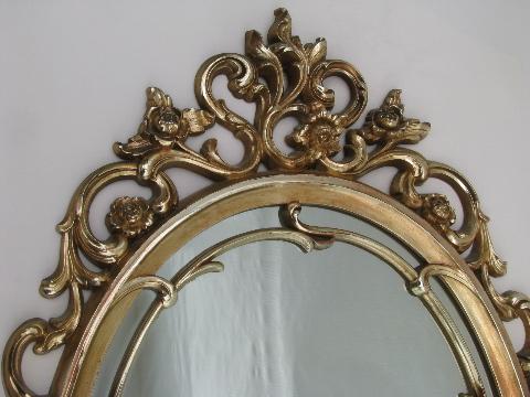 photo of rococo baroque gold frame, 60s french country style mirror #2