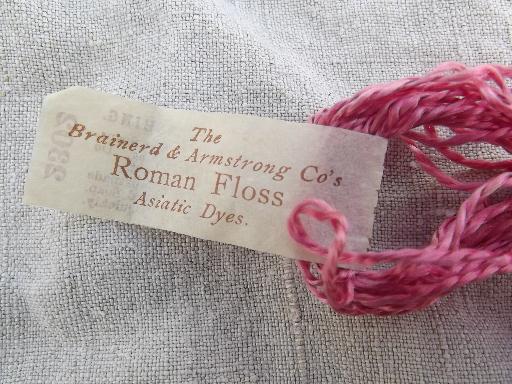 photo of rose pink artificial silk embroidery thread, antique silky rayon floss #2