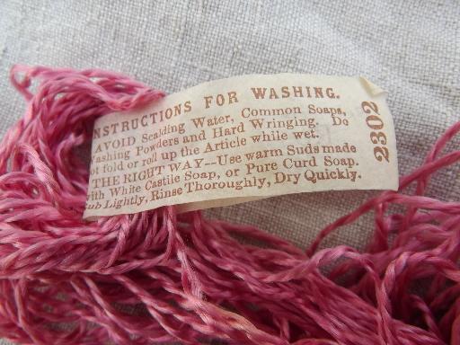 photo of rose pink artificial silk embroidery thread, antique silky rayon floss #3