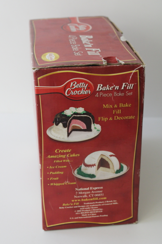 photo of round bombe cake pan or ice cream mold, Betty Crocker Bake & Fill set w/ instructions #2