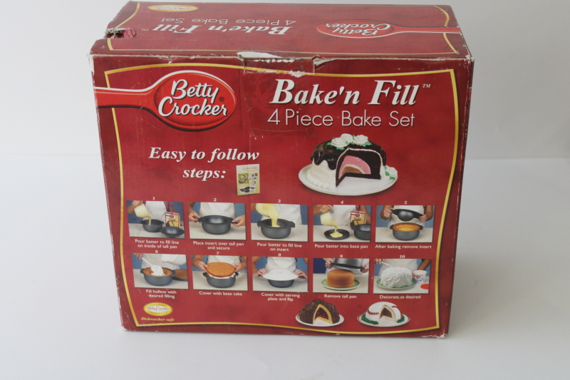 photo of round bombe cake pan or ice cream mold, Betty Crocker Bake & Fill set w/ instructions #3