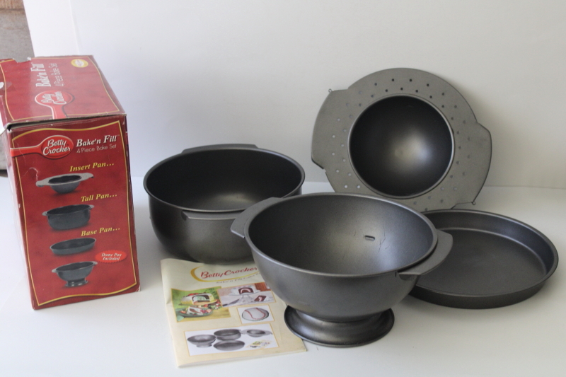 photo of round bombe cake pan or ice cream mold, Betty Crocker Bake & Fill set w/ instructions #4