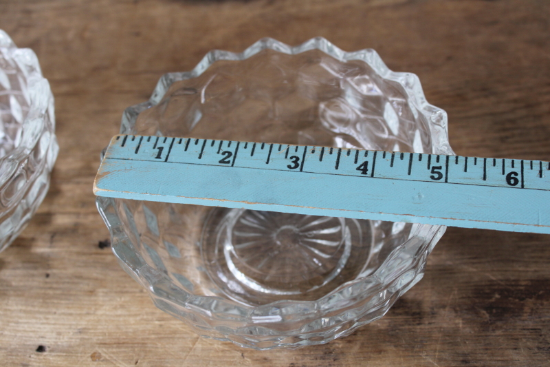 photo of round clear glass fairy light cube pattern, marked Homco Made in USA 80s vintage  #5