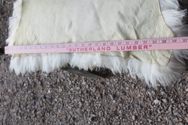 photo of rustic boho decor sheepskin hide soft fur rug or mat, fluffy natural wool  #3