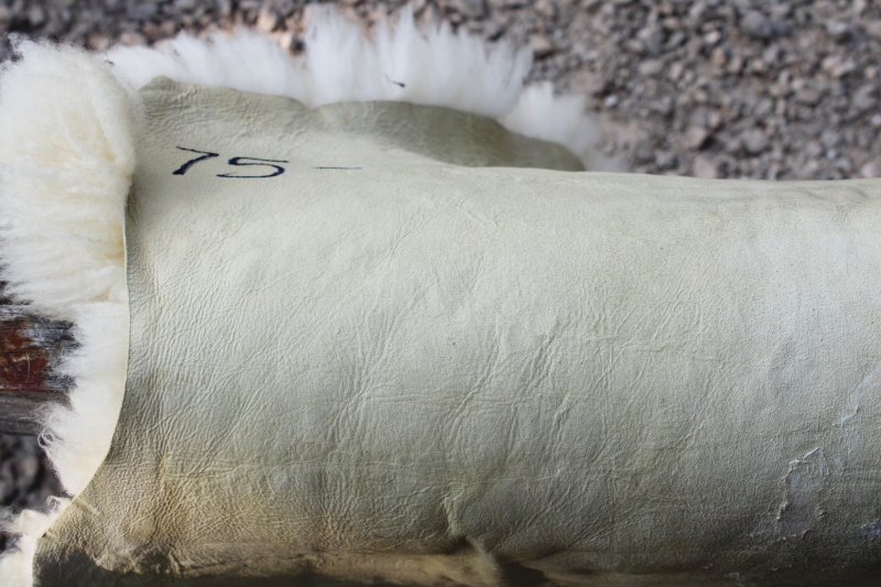 photo of rustic boho decor sheepskin hide soft fur rug or mat, fluffy natural wool  #10