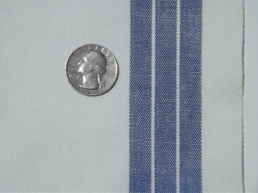 photo of rustic farmhouse kitchen towels, vintage blue stripe linen & cotton towel lot  #3