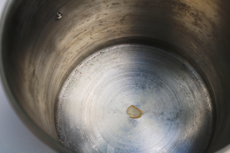 photo of rustic french country kitchen style vintage copper canisters, nesting canister set of 4 #10