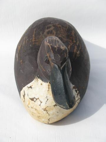 photo of rustic hand-carved wood folk art painted duck decoys for lodge or cabin #3