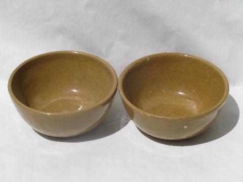 photo of rustic handcrafted vintage Bybee pottery, lot of soup or cereal bowls #1