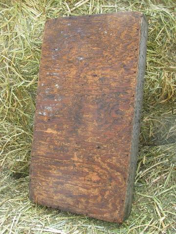photo of rustic old wood tool tote box / garden carrier, vintage farm primitive #6
