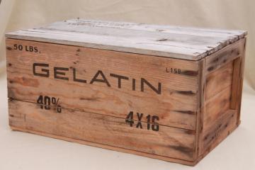 catalog photo of rustic rough old weathered wood box stamped High Explosives, vintage packing crate