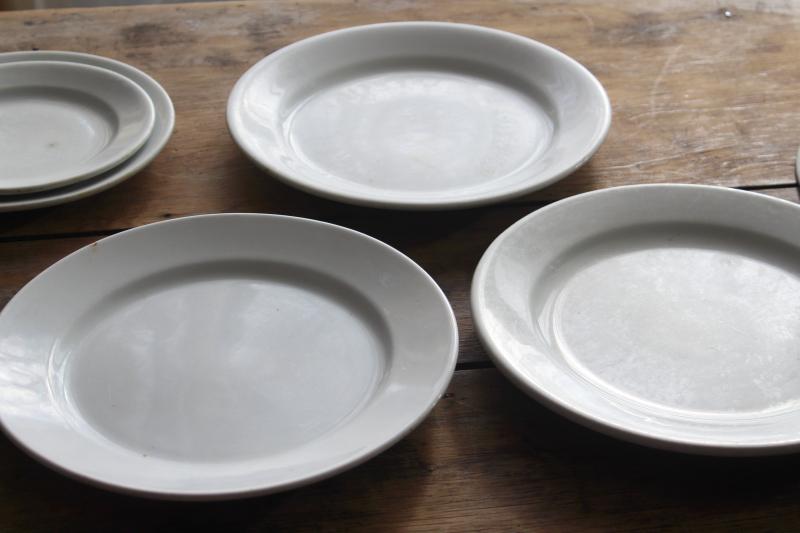 photo of rustic vintage ironstone dishes, plain white plates modern farmhouse table ware #2