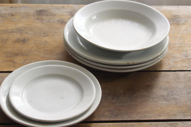 rustic vintage ironstone dishes, plain white plates modern farmhouse ...