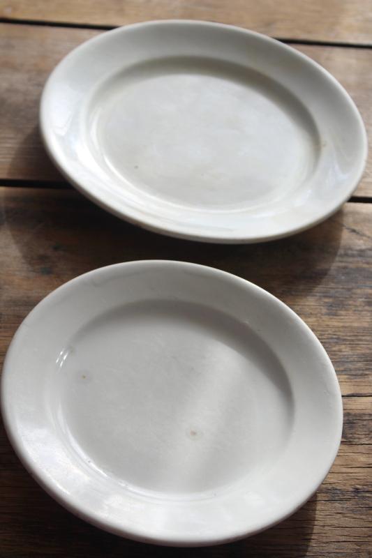 photo of rustic vintage ironstone dishes, plain white plates modern farmhouse table ware #11