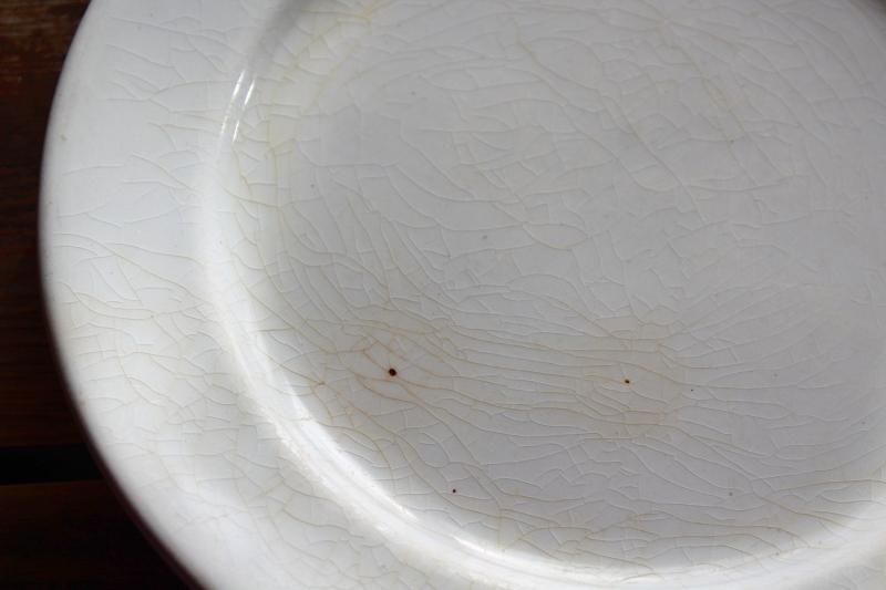 photo of rustic vintage ironstone dishes, plain white plates modern farmhouse table ware #12