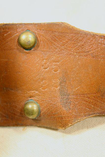 photo of rustic vintage leather cartridge belt, mid-century hunting / cowboy gear #5