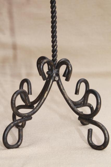 photo of rustic wrought wire sign holder stands for wedding tables, postcards or store display signs #7