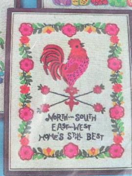 catalog photo of sampler kit w/ yarns, Home is Best, red rooster