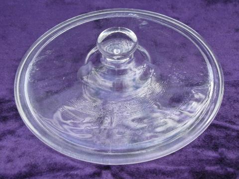 photo of sapphire blue embossed Philbe pattern depression glass, vintage Fire-King #6