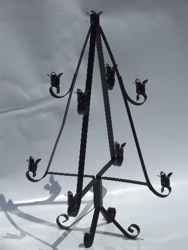 photo of scandinavian modern minimalist black iron Christmas tree candle holder #1