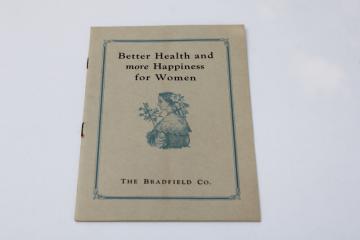 catalog photo of scarce antique advertising booklet for Bradfields Vegetable Compound tonic, Lydia Pinkham vintage