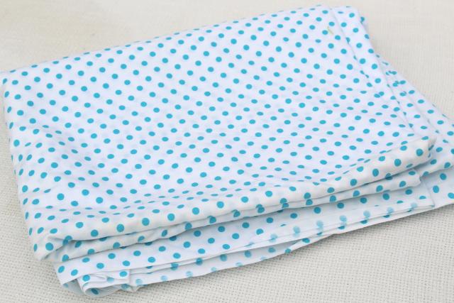 photo of scrap lot vintage cotton feedsack & fabric, polka dots, print plisse, dotted swiss #7