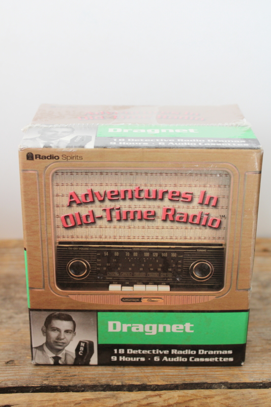 photo of sealed cassette tapes vintage set Dragnet Old Time Radio shows 18 episodes  #1