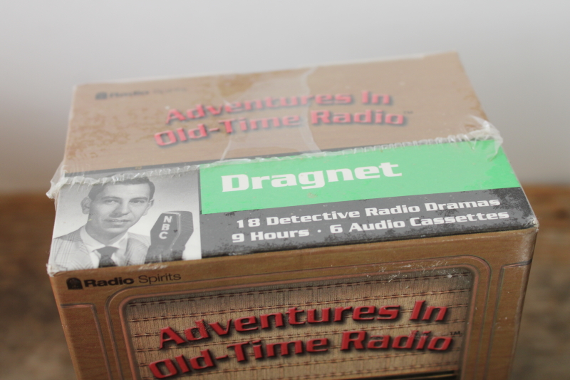 photo of sealed cassette tapes vintage set Dragnet Old Time Radio shows 18 episodes  #2