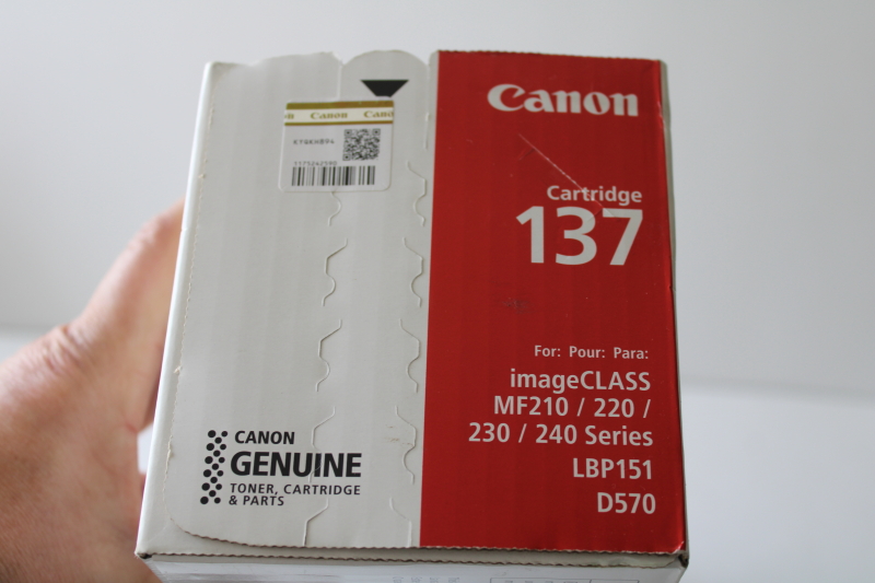 photo of sealed ink toner cartridge Canon 137 exp 3 2022, fits MF 210 220 230 240 series LBP151 D570  #2