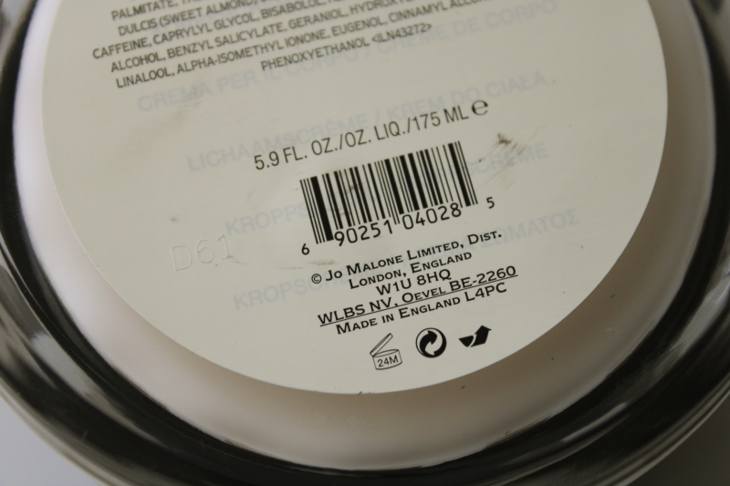 photo of sealed jar Jo Malone 5.9 oz body creme, discontinued scent Peony & Blush Suede cream #5