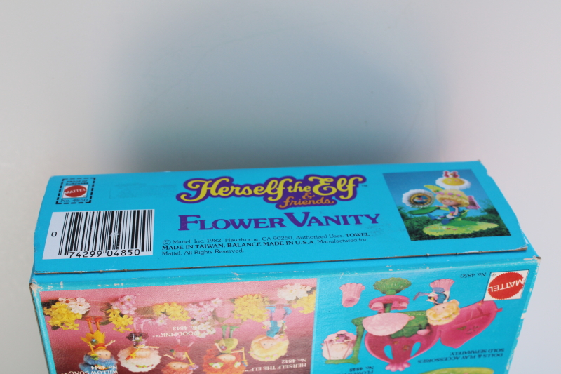 photo of sealed new in box Mattel Herself the Elf flower vanity set 1980s vintage toy #4