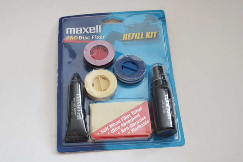 photo of sealed refill kit for Maxell Pro disc fixer, CD ROM, CD, DVD repair system  #1