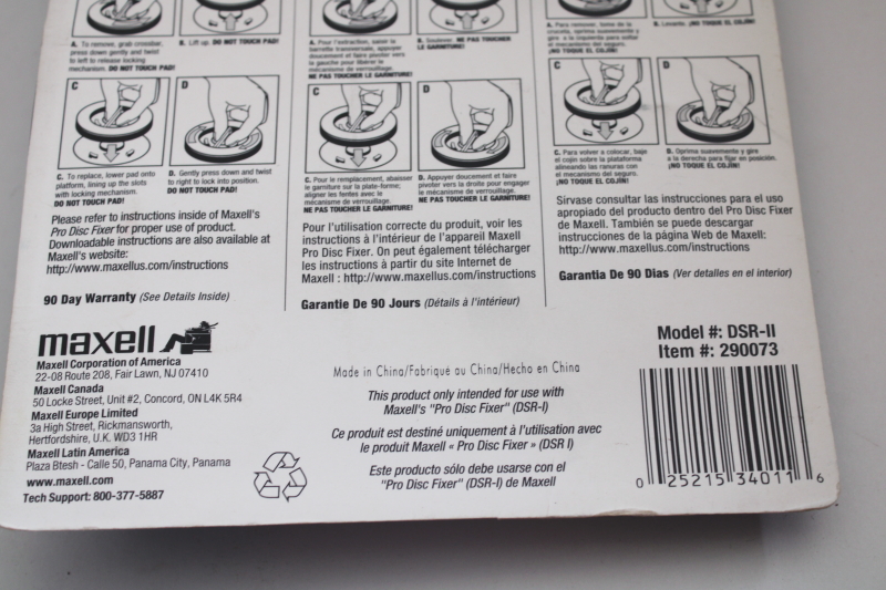 photo of sealed refill kit for Maxell Pro disc fixer, CD ROM, CD, DVD repair system  #4