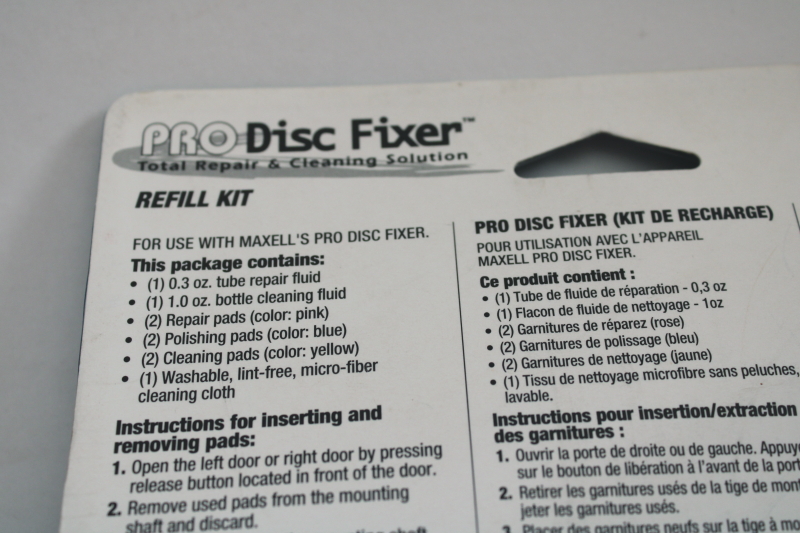 photo of sealed refill kit for Maxell Pro disc fixer, CD ROM, CD, DVD repair system  #5