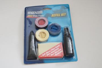 catalog photo of sealed refill kit for Maxell Pro disc fixer, CD ROM, CD, DVD repair system 