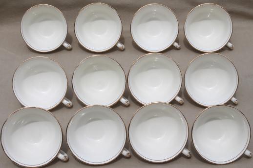 photo of set for 12 vintage china tea cups & saucers w/ Blue Belle forget-me-not floral #8