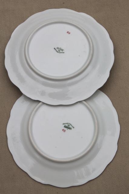 photo of set of 10 Blue Garland china bread & butter plates, vintage Bavaria mark Johann Haviland #7