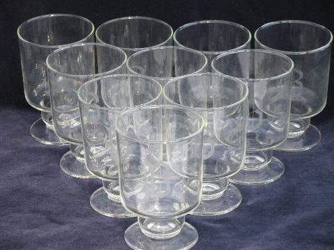 photo of set of 10 vintage glasses w/ etched art deco B monogram #1