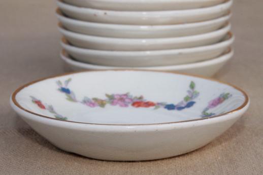 photo of set of 12 English china butter pat plates, early 1900s vintage, Imari red & blue #6